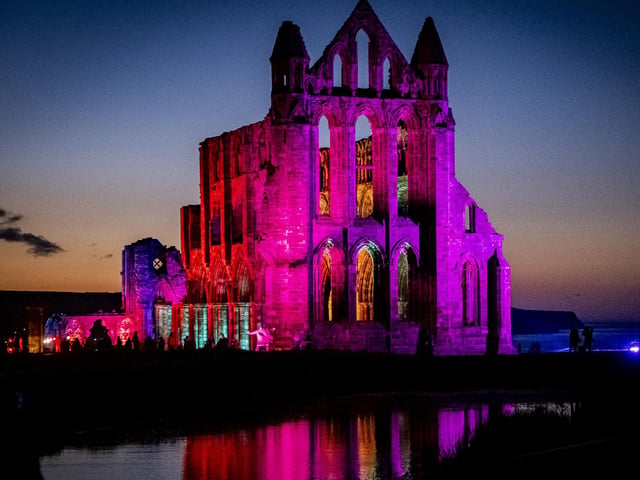Whitby Abbey is bathed in dramatic illuminations once again at Illuminated Abbey. Have your camera at the ready as you explore the gothic splendour of the ruins lit up with all the colours of the rainbow. And of course it wouldn't be Halloween without the Count! Event on from Oct 21 to 31, 6pm to 9pm.
picture: Marisa Cashill