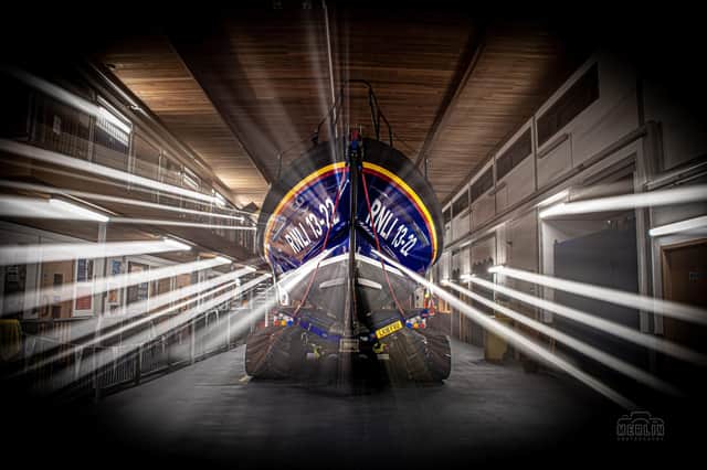 Stunning image of Bridlington's lifeboat on display at the exhibition - Image copyright: RNLI/Merlin photography