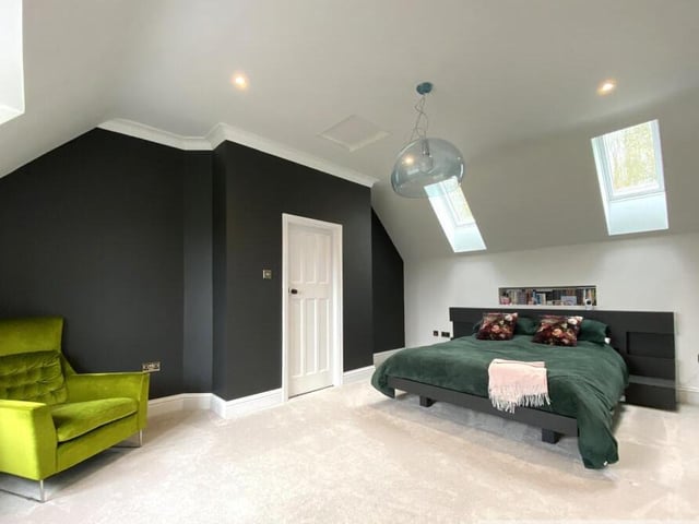 One of four spacious bedrooms in the property.