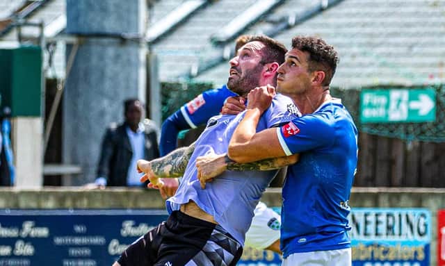 Jassem Sukar led his Whitby Town team to their first league win of the season at Matlock Town on Tuesday night. PHOTO BY BRIAN MURFIELD