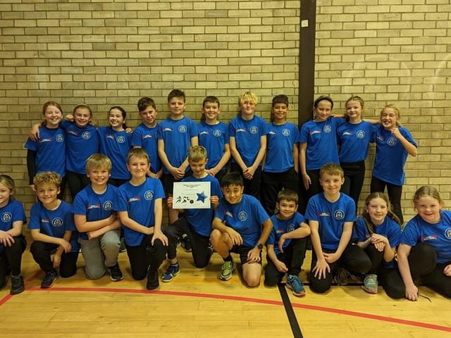 Stakesby Primary Academy youngsters who got first place on day two of an indoor athletics event.