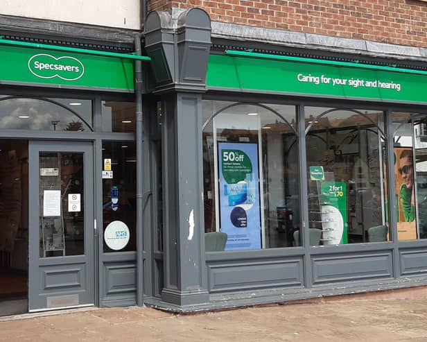 Whitby's Specsavers store on New Quay Road.