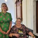 Naomi Wigley, a nurse practioner at York Hospital and Caroline Haywood, attended The Scrutiny Of Health Committee to oppose Palantir's use in the NHS. Courtesy Anttoni James Numminen, LDRS.