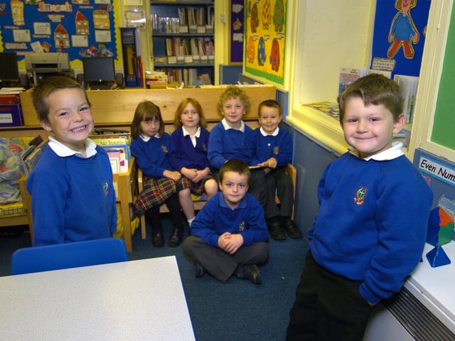 2007. St Hedda's new starters, Reece Foster and Gerard Hill with their class mates