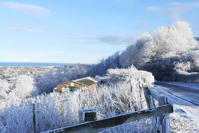Guy Smith captures this wintry picture of Scarborough from Oliver's Mount.