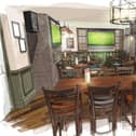 Sketch of the new look bar area