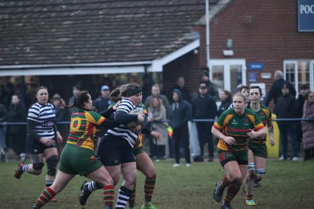 Pocklington on the charge against Selby. Photos by Hannah Stanton
