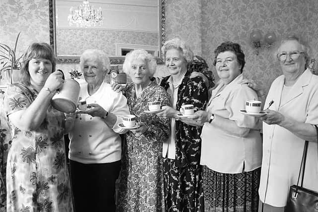 The Bridlington Ladies Lifeboat Luncheon Club hosts a coffee morning in 2002. PA0236-19