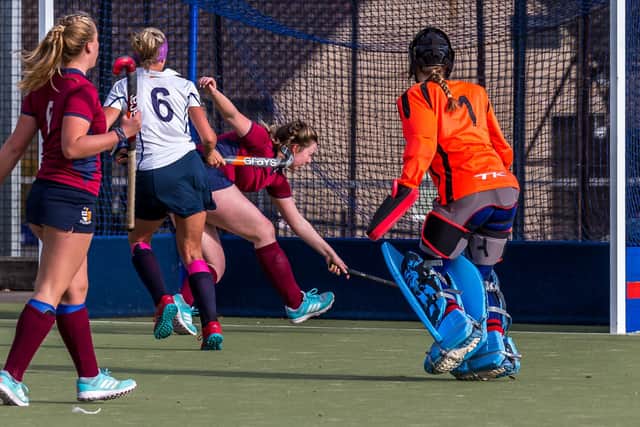 Dani Braithwaite scores Whitby's second goal