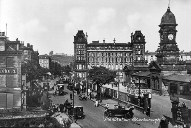 A busy scene at Scarborough Railway Station possibly in the late 1920s or early '30s.