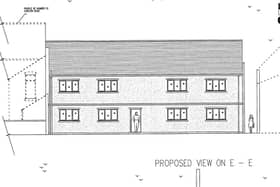 Proposed elevation from the plans