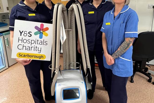 Scarborough Hospital staff with the new scalp coolers.