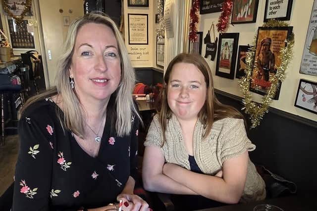 Lily with mum Karen