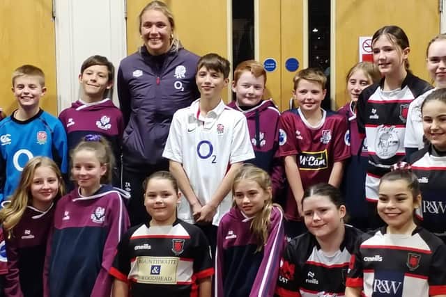 Scarborough RUFC and Malton & Norton RUFC rising stars met Zoe Aldcroft at Silver Royd on Friday evening.