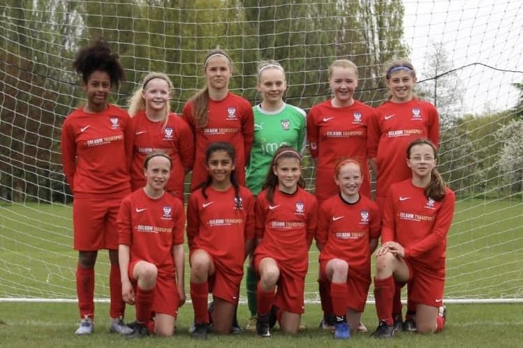 Abi from Bridlington, with York City Under-12s Girls.