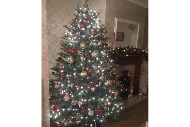 This Whitby resident has submitted a tree with a more traditional festive colour scheme.
