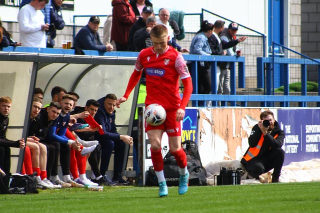 Danny Greenfield keeps his eye on the ball.