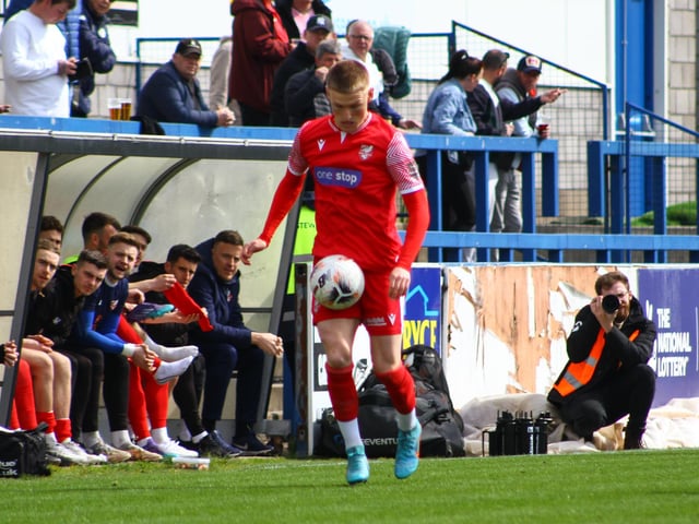 Danny Greenfield keeps his eye on the ball.