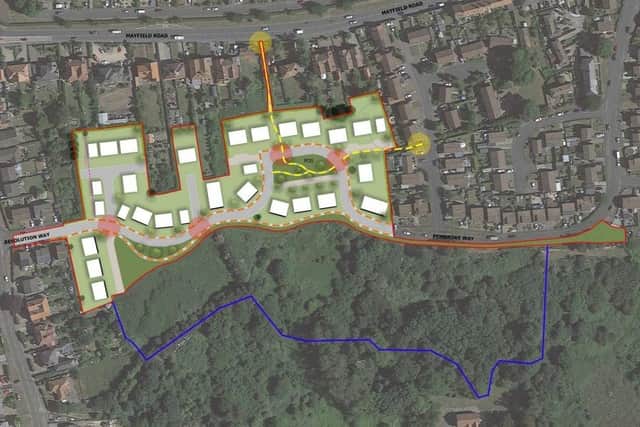 Proposed site plan at Resolution Way, Whitby.