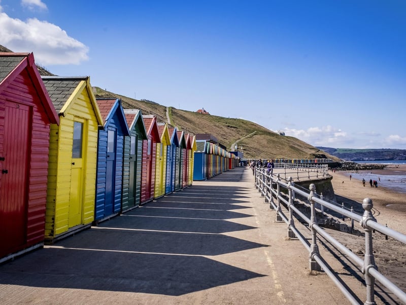 Whitby's colourful beach huts. photo: Marisa Cashill