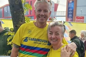 Scarborough Athletic Club's Martin and Mandy Hepworth at the Manchester Half Marathon