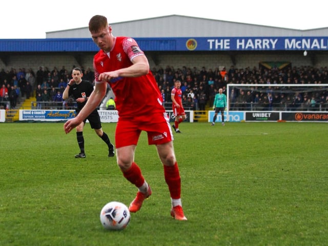 Boro's Alex Wiles in action at Chester