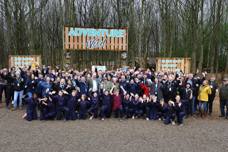 Guests at the opening of the Adventure Wood at North Yorkshire Water Park