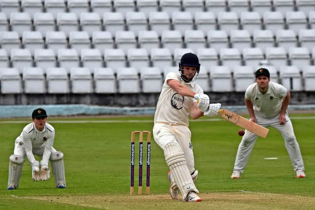 Scarborough's Matty Turnbull batted well for his 38.