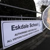 Whitby's Eskdale School, which may close in 2024, and inset, Whitby Mayor Cllr Linda Wild.