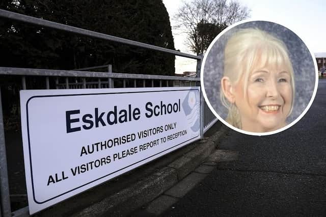 Whitby's Eskdale School, which may close in 2024, and inset, Whitby Mayor Cllr Linda Wild.