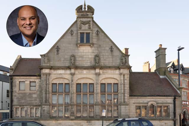 The HSBB building and inset, Ali Hussain.