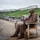 Freddie Gilroy statue in Scarborough North Bay.  Copyright Brian Deegan, Geograph.
