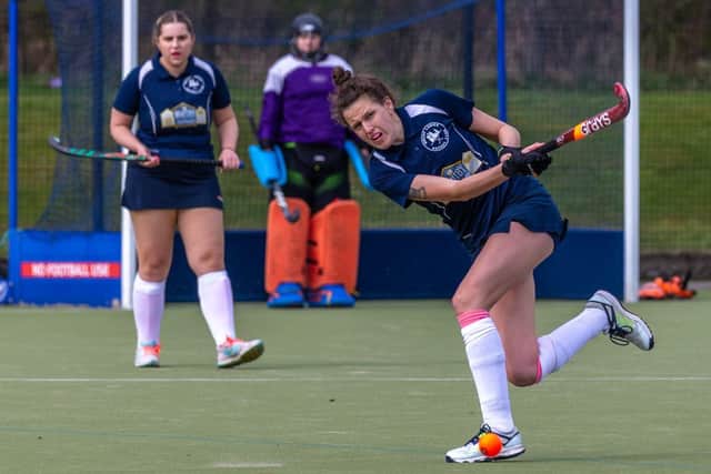 Zara Noble was player of the match as Whitby Hockey Club Ladies clinched YNE North East Women’s Division 2 title with a 1-0 win on final day of the league season. Photo by Brian Murfield