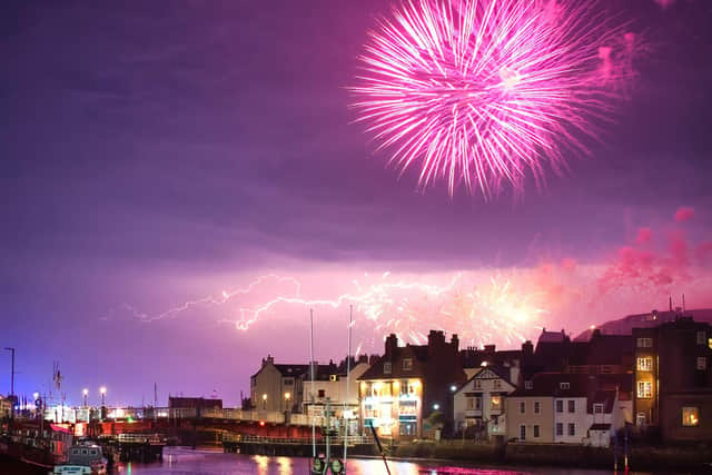 A close up of the lightning from the image taken by View Yorkshire