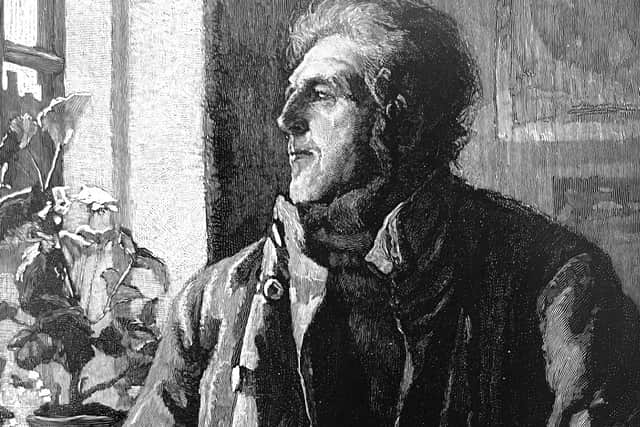 Joe Ben Verrill, from an Octave Lacour engraving of Nelly Erichsen’s drawing, from A North-Country Fishing Town, published in The English Illustrated Magazine (1886)