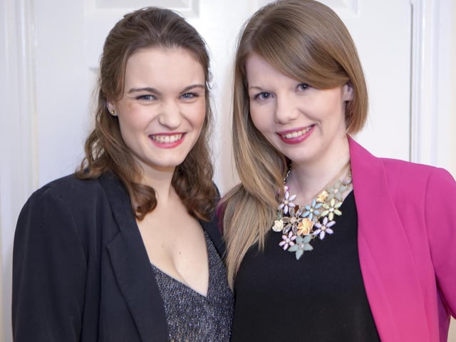 Becci & Hannah looking forward to their girl's night out.