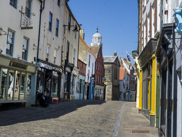 Whitby's Church Street was extremely quiet on the weekend when the Goth Weekend should have been taking place. Picture: Tony Johnson
