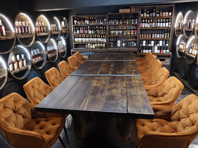 The tasting area