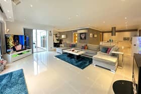 The showcase open plan interior of the redesigned Stepney home.
