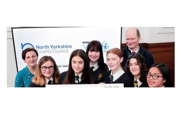 St Augustine's youth travel ambassadors with Mr Goode and Mrs Scott