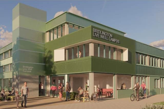 An artist's impression of the Bridlington Live Well Campus. Image courtesy of P+HS Architects/ERYC planning portal