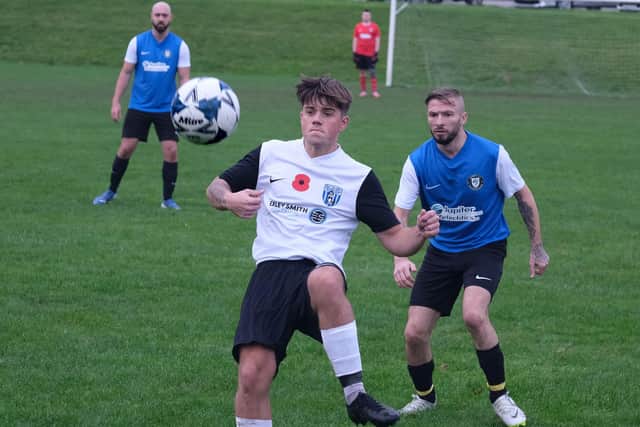 Scalby look to get the ball under control