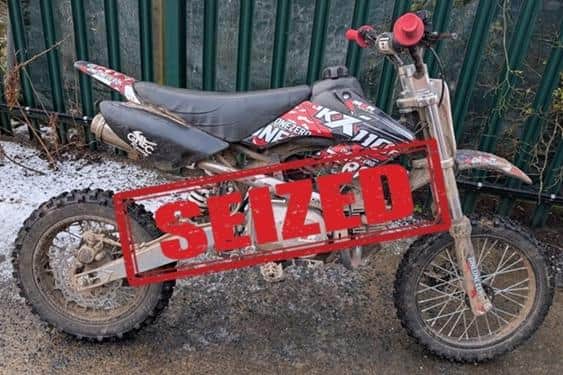 Police in Eastfield seized three off-road bikes during a crackdown on anti-social riding
