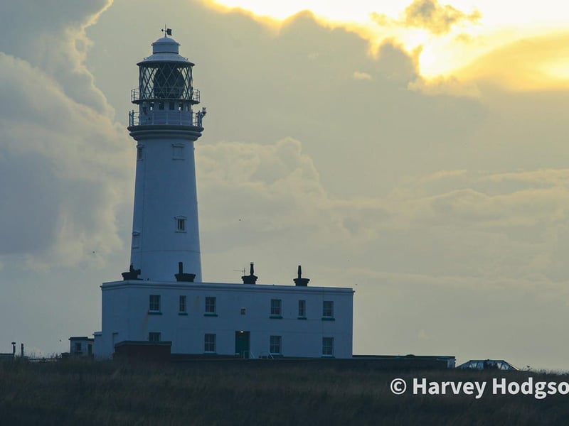 This is a gorgeous view of Flamborough's historic lighthouse.