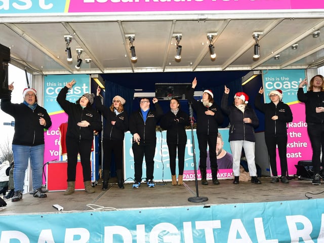 One of the choirs perform.