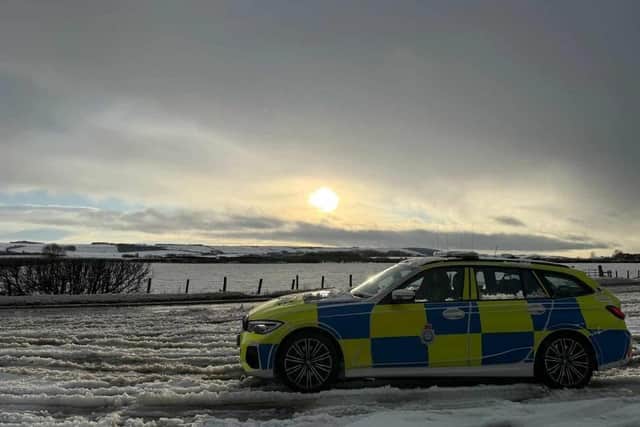 A motorcyclist has been taken to hospital following a collision with a car in Scarborough