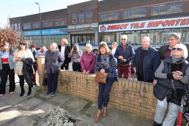 Guests gather at the unveiling on Westborough