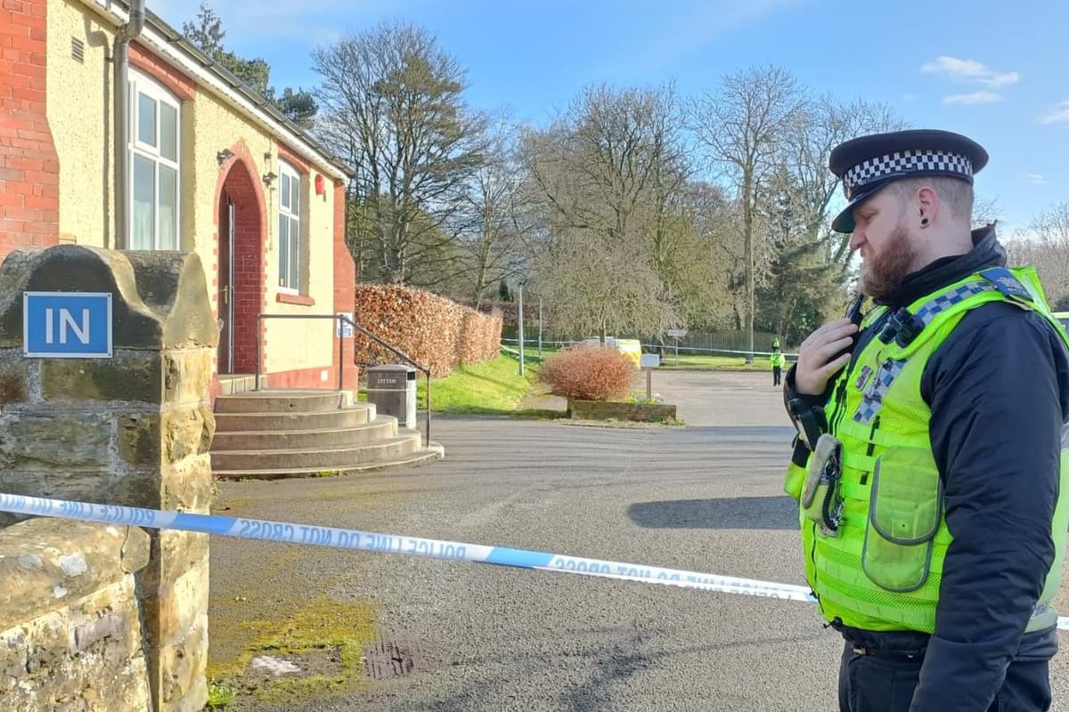 Large police cordon around Scalby Tennis Courts area after incident Large police cordon around Scalby Tennis Courts area after incident