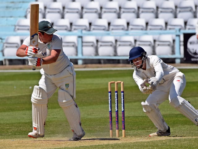 Hornsea batter Mark Battye works the ball to fine leg.