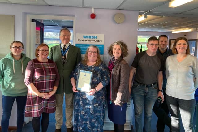 The High Sheriff of North Yorkshire, James Lambert OBE, visits WHISH at their centre in Whitby.